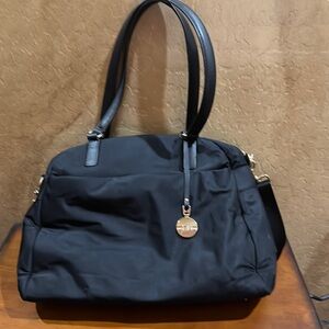 LO & SONS The O.G. Nylon Medium Lap Top Bag in Black
